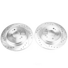 Disc Brake Rotor Set-Rear Drilled, Slotted and Zinc Plated Brake Rotor Pair