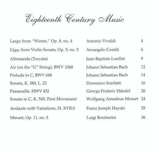 Eighteenth Century Music Songbook Lever Harp 2002 Brundage Vivaldi Mozart Bach - Picture 3 of 6