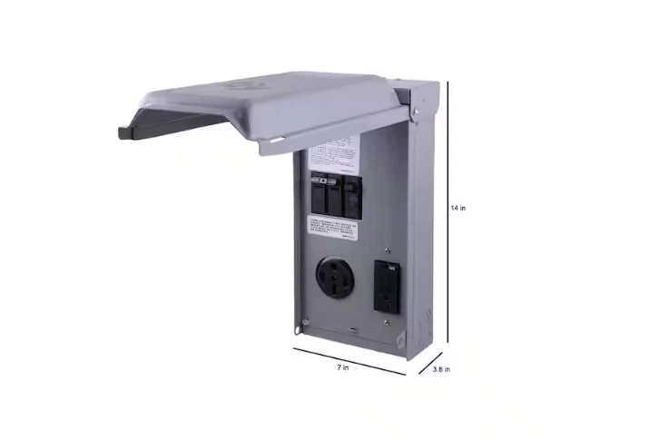 Caja de salida para autocaravana GE GE1LU502SS 70 amperios 2 espacios 2 circuitos 240 voltios sin medir Foto 4 de 4