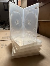 5 PCS 14MM THICK CLEAR DOUBLE DVD CASE MOVIE BOX