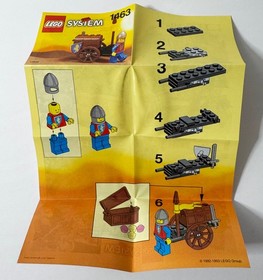 LEGO Castle Crusaders Treasure Cart (Set #1463) - 1992 Vintage, 100% Complete w/