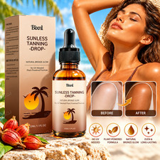 Sunless Tanning Drops for Face  Body-Self Tanner Drops Moisturizing Bronze Glow