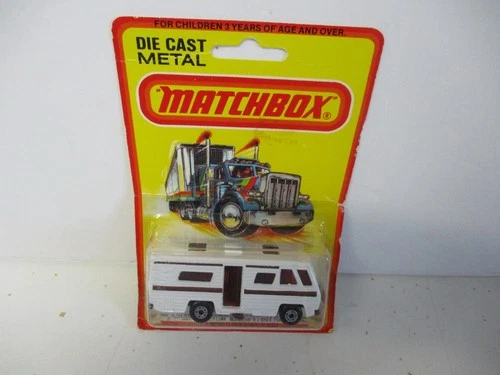 Matchbox Lesney Superfast SF54 Camper- WITH STRIPES TAMPO, blistercard