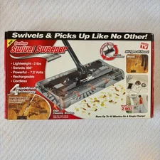 OnTel Swivel Sweeper - Cordless, Rechargeable, Lightweight, Black - New in Box