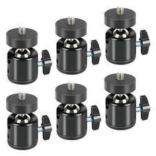 6-Pack Mini Ball Head 360 Rotatable Camera Mount Adapter Tripod Monopod