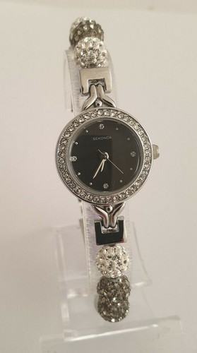 Ladies New Sekonda Crystalla White & Grey Crystal Ball Watch Rp £79.99 Ref 4214 - Picture 2 of 5