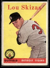 1958 Topps Lou Skizas #319 Detroit Tigers VG/EX *READ*