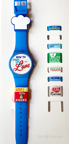 SWATCH, SWISS MADE, " RECIPE FOR LOVE" WITH EXTRA LOOPS WATCH, SUOZ353 NIB - Picture 7 of 8