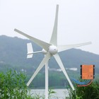 1500W 12V 24V 48V Wind Turbine Generator 5 Blades Windmill W/ MPPT Controller