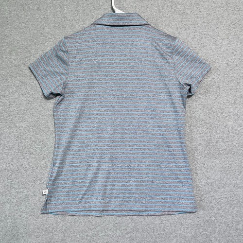 Lady Hagen Shirt Womens Small Polo Gray Striped Short Sleeve Golf - Picture 2 of 9