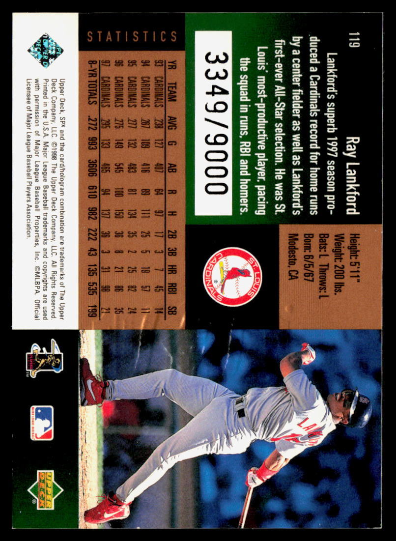 メジャーリーグ　カード　Ray Lankford Ray Lankford 1998 SPx Finite #119 #/9000 | eBay