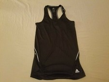 Womens adidas Tank Shirt S Small Black Athletic Gym Workout