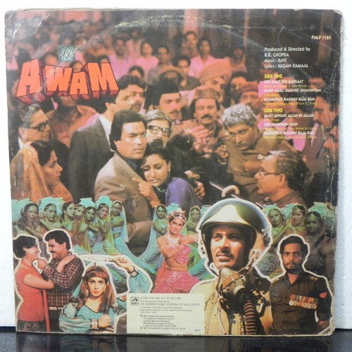 Awam LP Record Ravi Bollywood Hindi Soundtrack Rare Vinyl 1987 Indian NM - Imagen 2 de 7
