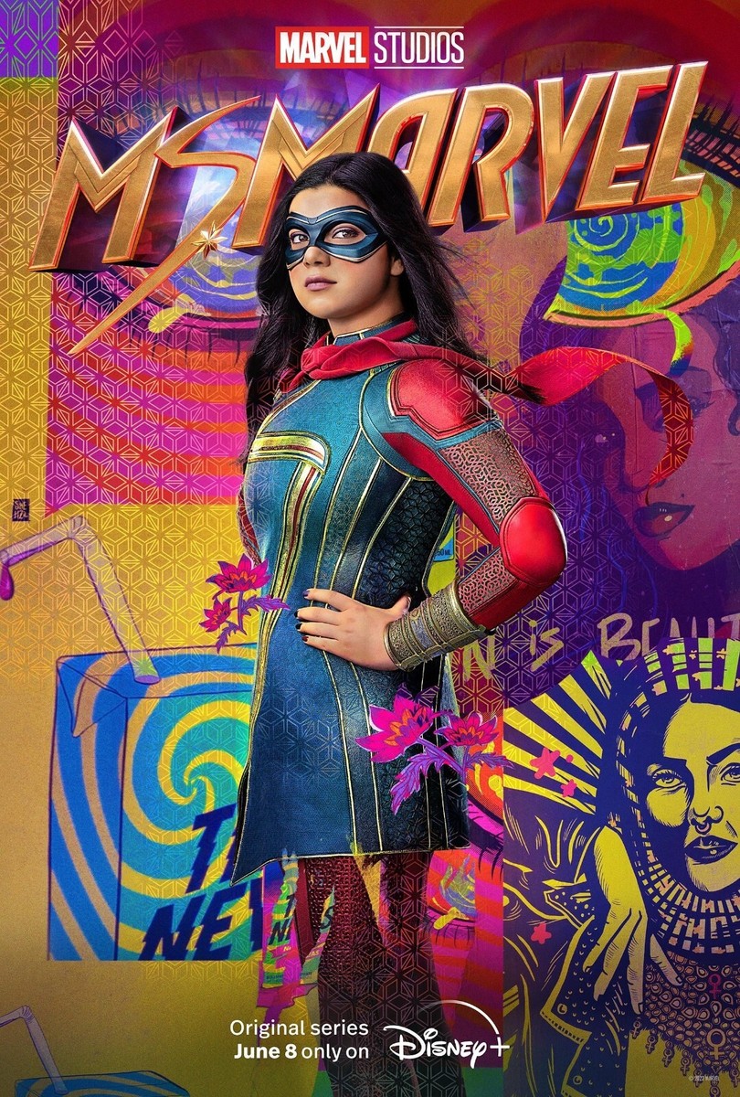 2022 Ms Marvel Movie Poster Print Marvel Kamala Khan Red