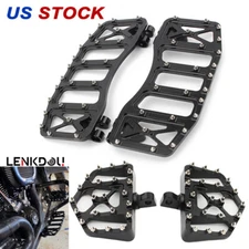 MX Style Foot Pegs Floorboards Kit Pedals For Harley Touring Softail Road Glide 