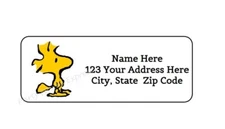 30 YELLOW BIRD PERSONALIZED RETURN ADDRESS LABELS 1 in X 2.625 in