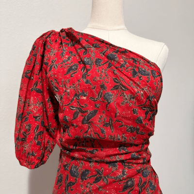 【関税&送料込】Isabel Marant One-Shoulder Ethel Dress In Li Isabel Marant One Shoulder Dress, Dresses - Designer