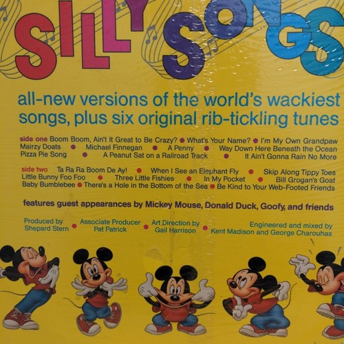 Disney Children's Favorite Silly Songs Rare LP In Shrink Wrap - Imagen 5 de 6