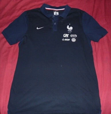 Polo(No Maillot)Football Entrainement Equipe France Porté Saison 2017/2018 T L - Photo 1/4
