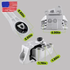 Engine Mounts & Trans Mount 3PCS for Jeep Compass 21-17 2.4L EDD Eng. AT 6 Speed