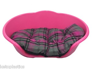 small plastic dog bed