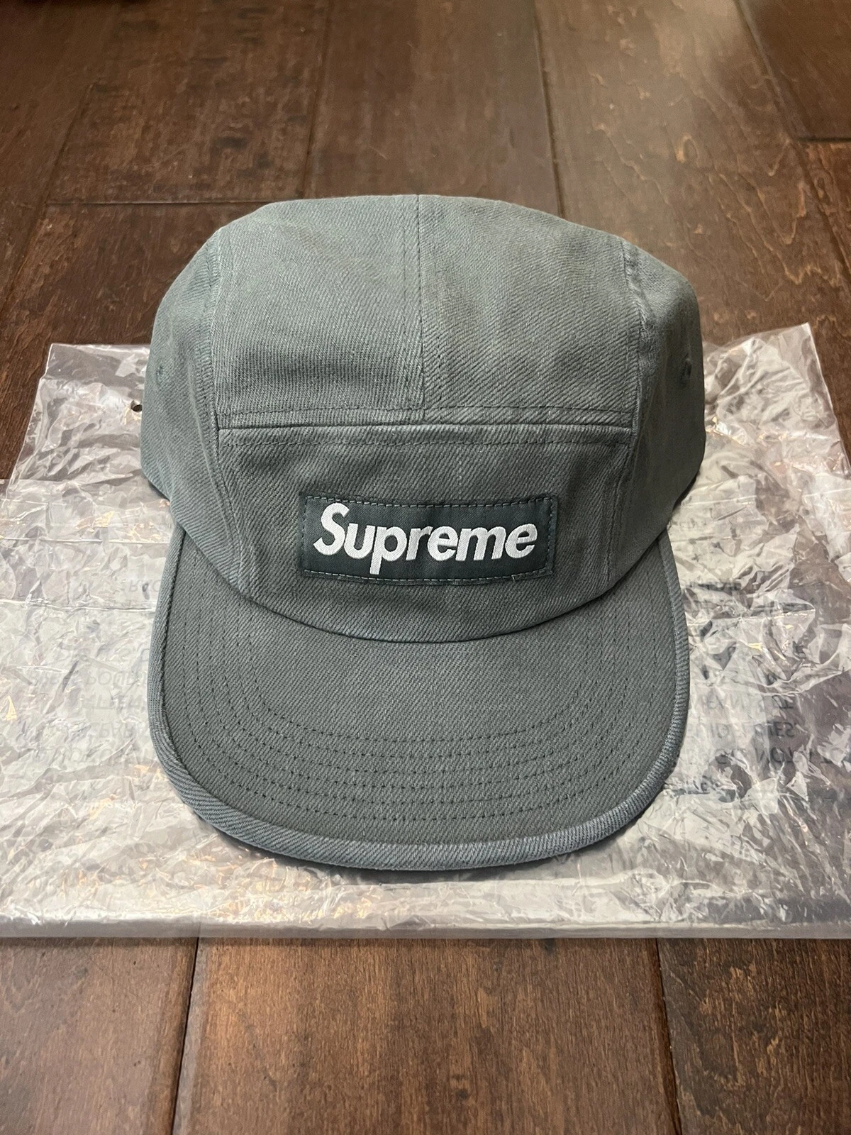 Casquette de camp Supreme FW24 coton denim vert sarcelle taille unique neuve EN MAIN