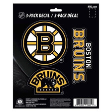 Boston Bruins NHL Team Decals / Sticker Set / 3 Pack Fanmats