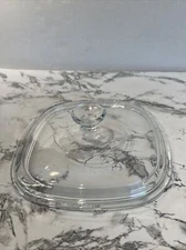 PYREX A9C 10" Square ClearGlass Casserole Replacement Lid w/Knob Handle