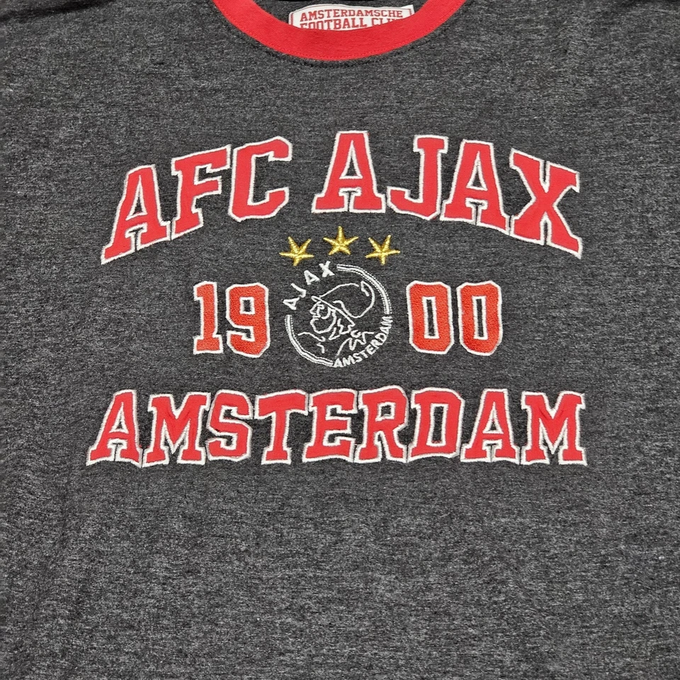 Camiseta de fútbol gris grande del club de fútbol AFC Ajax Amsterdam para hombre Foto 3 de 4