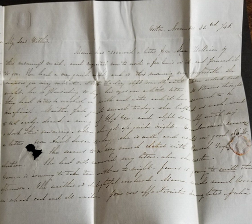 U.S. FLS(1848)NEW HAVEN to GROTON, Ma. w/ letter{cvr607} - Picture 6 of 6