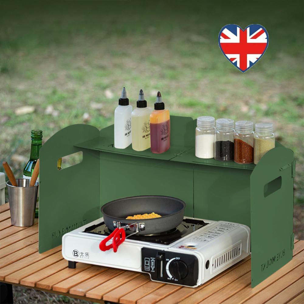 Foldable Camping Gas Stove Windshield Portable for Picnic BBQ