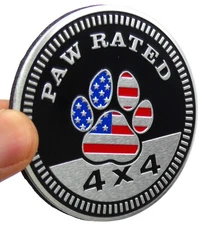 1pc Paw Rated Sticker Decal Emblem 4x4 Badge Auto Fender 6cm 2.36"