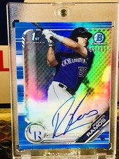 🔥2019 Bowman Chrome Refractor BLUE Auto ROBERTO RAMOS Rockies ⚾️OBO
