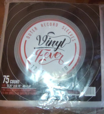 Vinyl Fever Record Sleeves 75 Pack - Outer Album Covers 63/75 3 Mil Pack