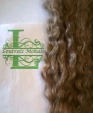 Mohair for reborn doll, rooting. Loutrais Mohair premium - 10 GRAMS BABY BROWN