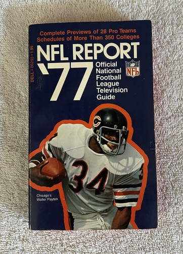 NFL report ‘77 Book Walter Payton Official NFL TV guide - 第 1/2 張圖片