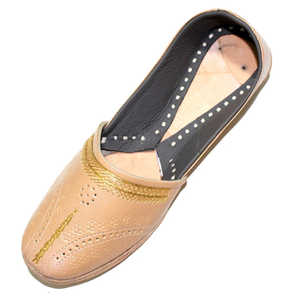 100% Leather Men Jutti Rajasthani Punjabi US Traditional Moajri Khussa FlipFlop.