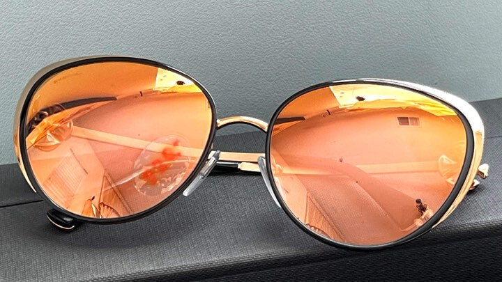 ブルガリ BVLGARI キャットアイ サングラス ミラーレンズ ピンクベージュ Bvlgari Italy 6092-B 239/6F Cat Eye Pink Mirrored Sunglasses $750
