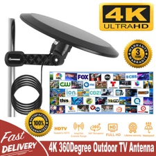 HDTV Outdoor Amplified TV Antenna 360° Omni-Directional Digital HD 1080P 4K