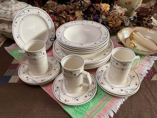 9 PCs) 1987-2000 Vintage MIKASA Intaglio Annette mug set & dinner Plate #CAC20 - Picture 13 of 13