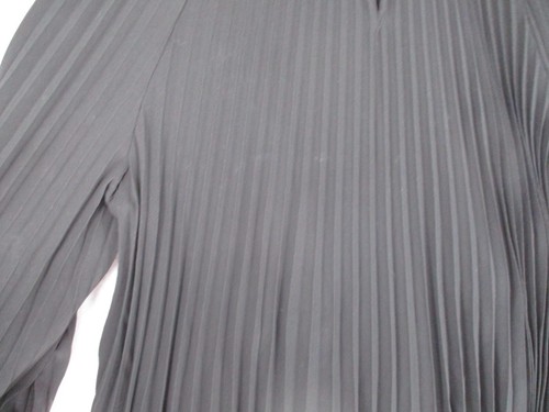 Seed Heritage Top Womens 10 Black Pleated Long Sleeve Button Cuff Stretch - Picture 16 of 17