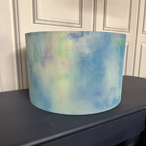 Hand Painted Lampshade Abstract Style Tie Dye Effect Ombre - Picture 5 of 7