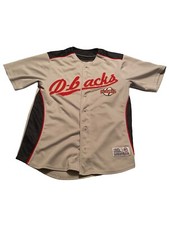 Arizona Diamondbacks Jersey Mens Medium Gray Short Sleeve Cursive
