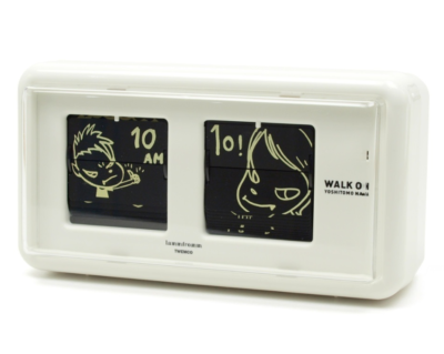 2026 NEW] Yoshitomo Nara Walk On Flip Table Clock White TWEMCO