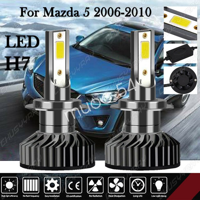 2x LED CSP Headlight Kit H7 White High Beam 110w Bulbs Fit for VW EOS