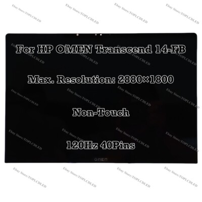 14'' HP OMEN Transcend 14-FB 2,8K 120Hz OLED Bildschirm Baugruppe Nicht-Berühren