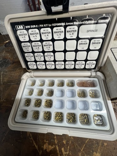 LAB LMDARW MASTER LUCCHETTO MINI DUR-X LOCK REPINNING KIT per cilindri freccia - NUOVO - Foto 2 di 5