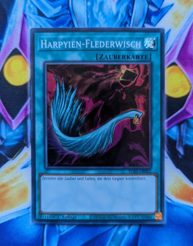 Yu-Gi-Oh! Harpyien-Flederwisch EGO1-DE022 SUPER Rare Deutsch 1.Auflage Near Mint - Bild 2 von 2