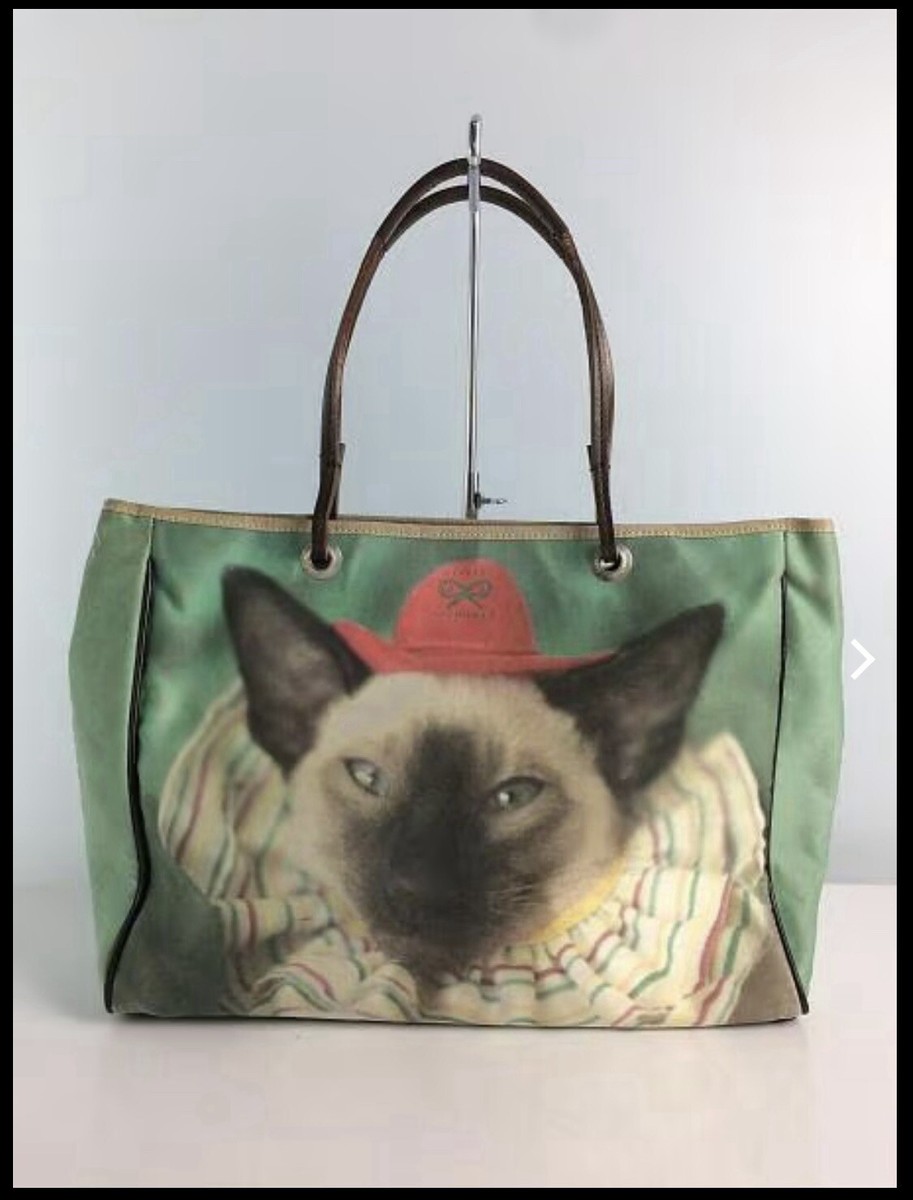 Anya Hindmarch Animal Cat print Vintage Bag From Japan | eBay