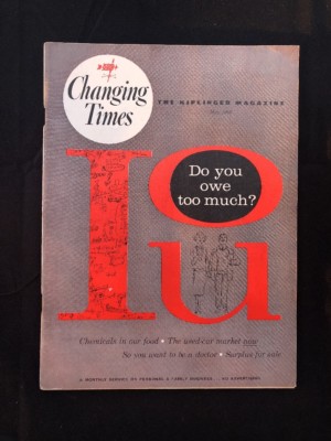 1960 VINTAGE CHANGING TIMES THE KIPLINGER MAGAZINE MAY 1960 DO YOU OWE TOO MUCH?